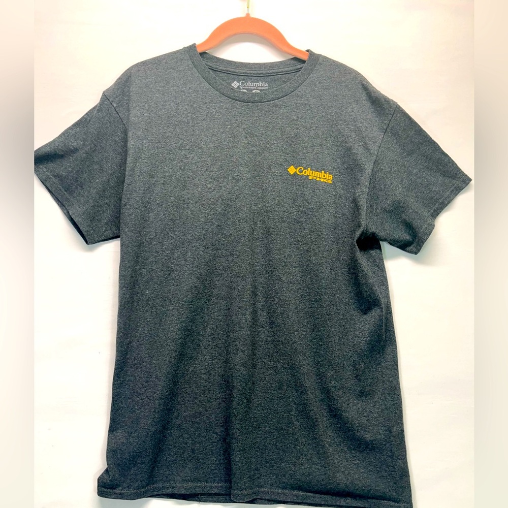 Columbia PHG Performance Tee Men M Dark Gray Hunting Gear Logo Cotton Workwear